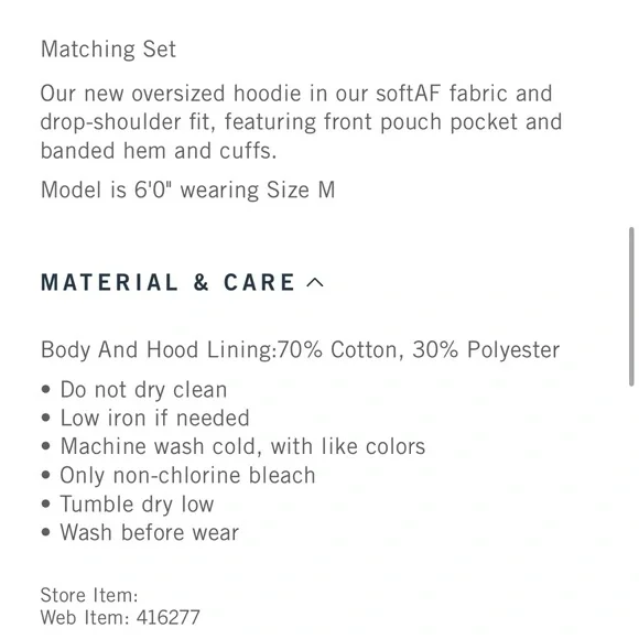 NWT Abercrombie Essential Popover Hoodie Sz Medium - Picture 6 of 12